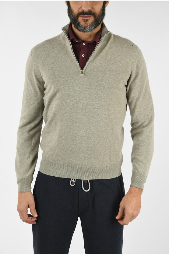 Brunello Cucinelli Cashmere Sweater with Zip men - Glamood