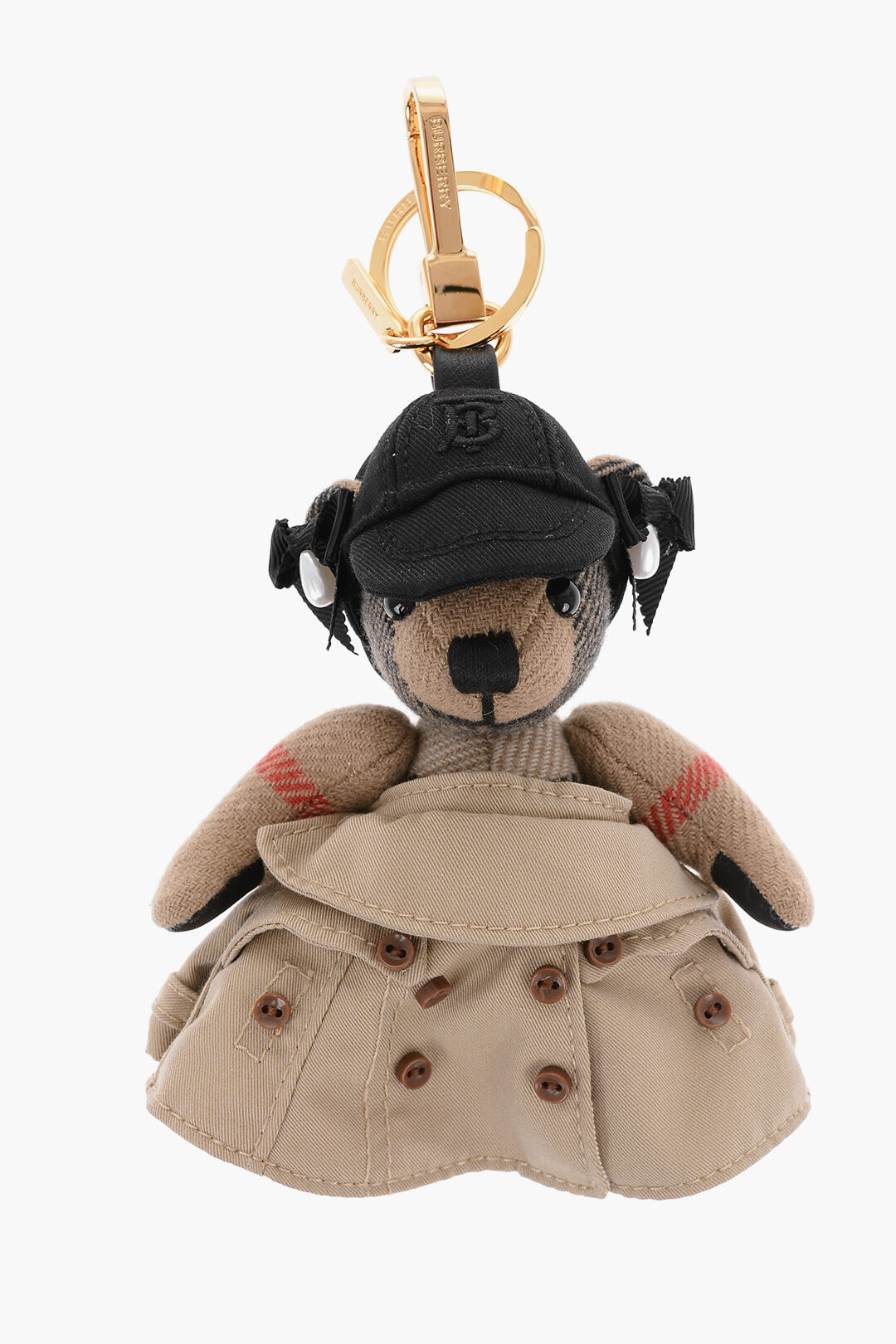 Burberry Cashmere THOMAS Keyring with Leather Trim and Teddy Bear Pendant women Glamood Outlet