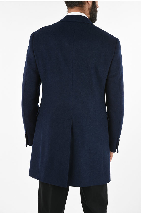Corneliani cashmere three-quarter length chesterfield coat men