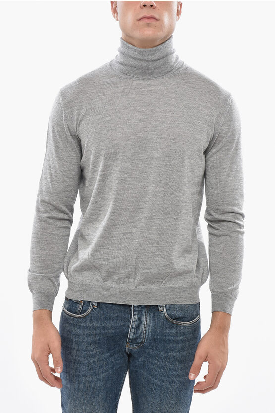 Malo Cashmere Turtleneck Sweater In Gray