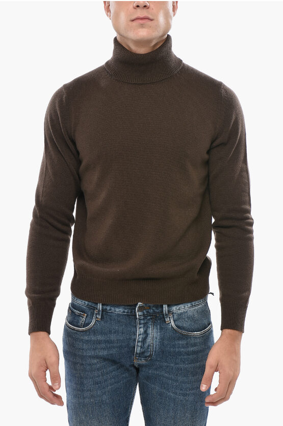 Malo Cashmere Turtleneck Sweater In Brown