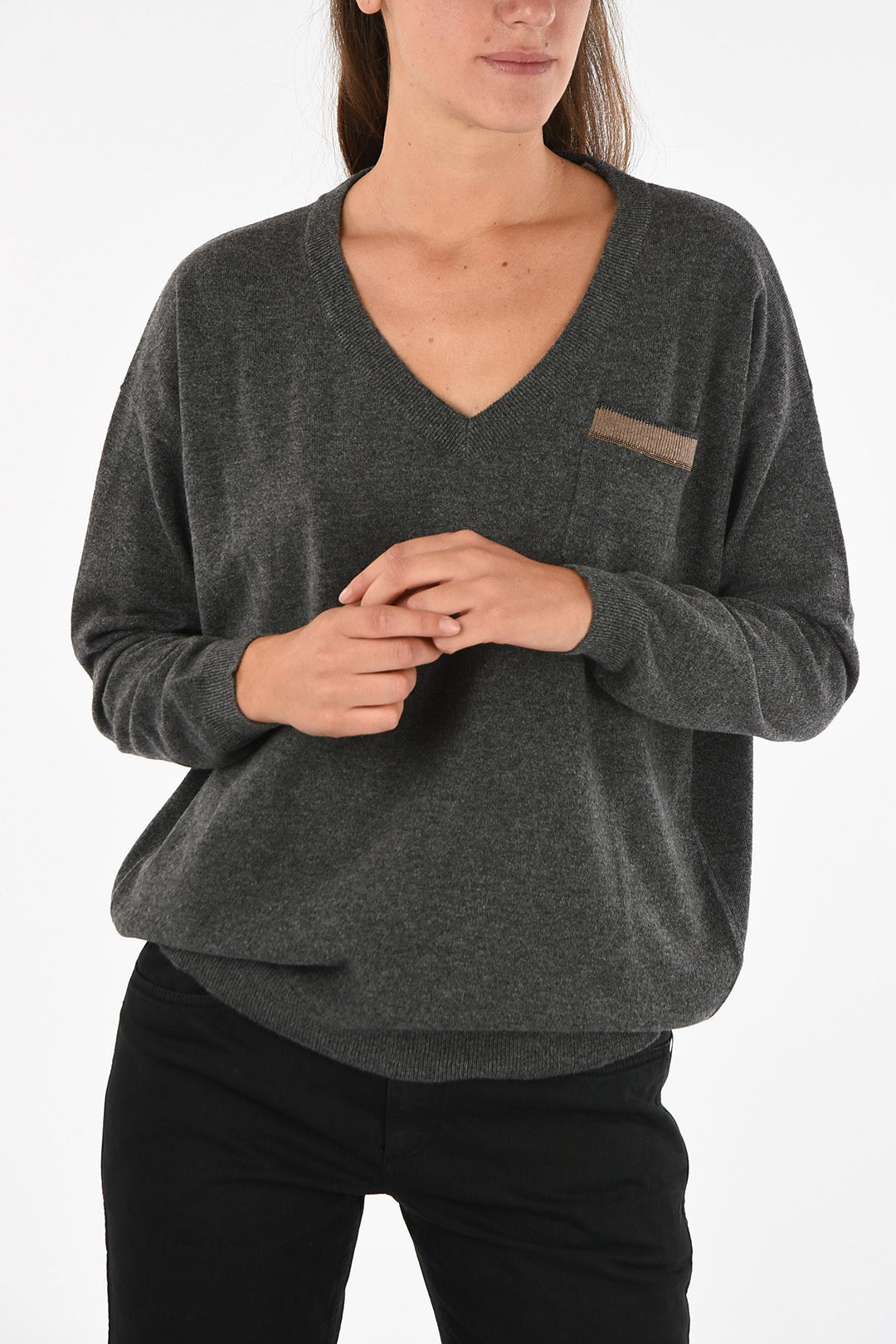 Brunello Cucinelli Cashmere V Neck Sweater - Buy and Slay
