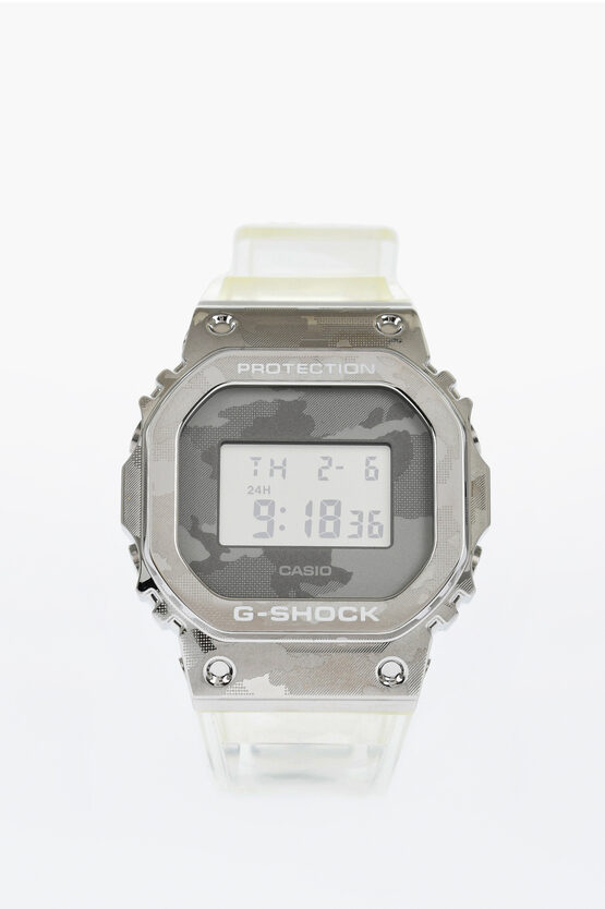 G-SHOCK CASIO MULTIFUNCTION DIGITAL WATCH WITH TRANSPARENT STRAP CAM