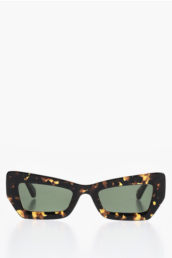 Off-white Cat-eye Aurora Sunglasses With Tortoiseshell Frame In Black