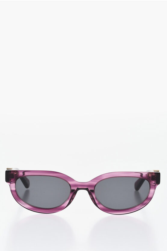 Off-white Cat-eye Sparks Sunglasses With Logoed Rods In Purple