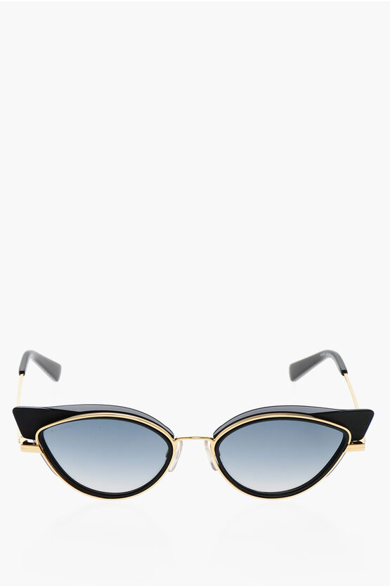 Dsquared2 Cat-eye Sunglasses With Golden Metal Frame In Black