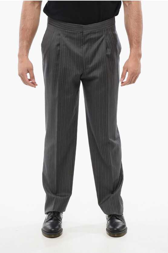 Corneliani Cc Brothers Pinstriped Virgin Wool Pants