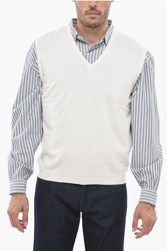 Shop Corneliani Cc Brothers V-neck Sleeveless Cardigan