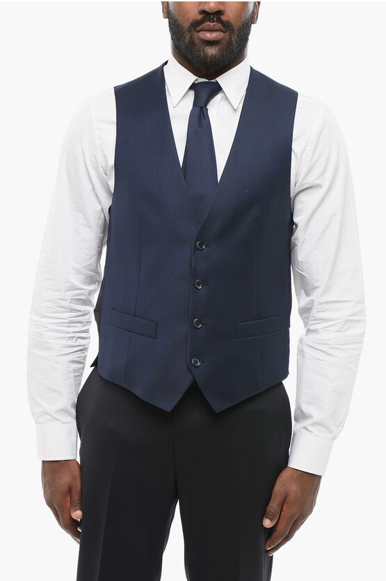 Corneliani Cc Cllection 4 Buttons Refined Wool Vest