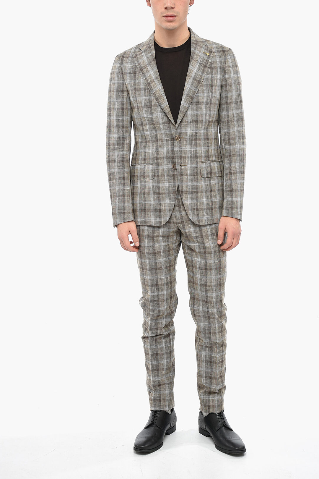 Corneliani CC COLLECTION Double Split RIGHT Pinstriped Suit