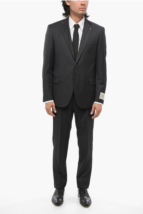 Corneliani Cc Collection Virgin Wool Reset Suit With Flap Pockets
