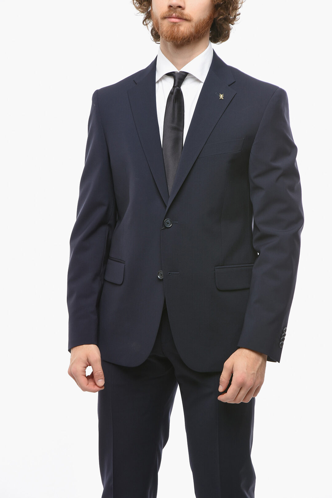 Corneliani CC COLLECTION 2 Button RIGHT Virgin Wool Suit with Side ...