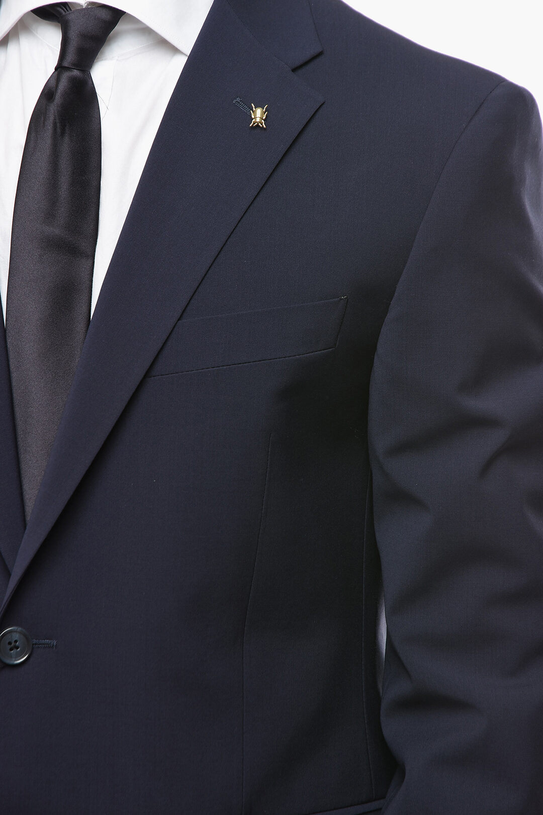 Corneliani CC COLLECTION 2 Button RIGHT Virgin Wool Suit with Side ...
