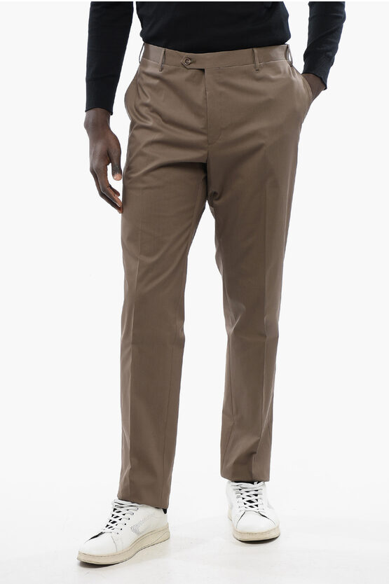 Corneliani Cc Collection 4-pocketed Stretch Cotton Pants