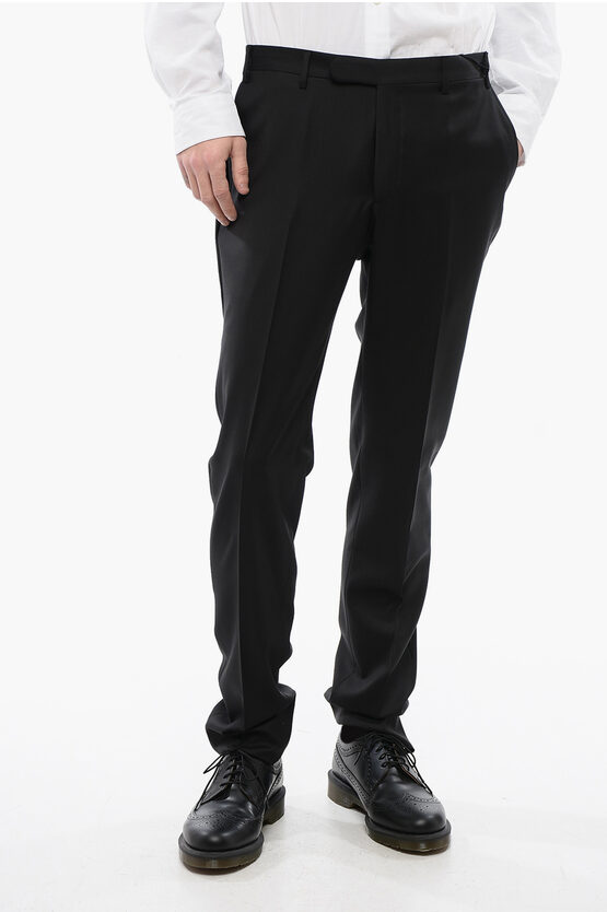Corneliani Cc Collection 4-pocketed Virgin Wool Pants