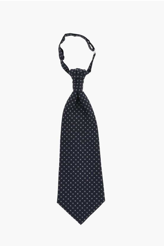 Corneliani Cc Collection All-over Embroidered Silk Ascot Tie