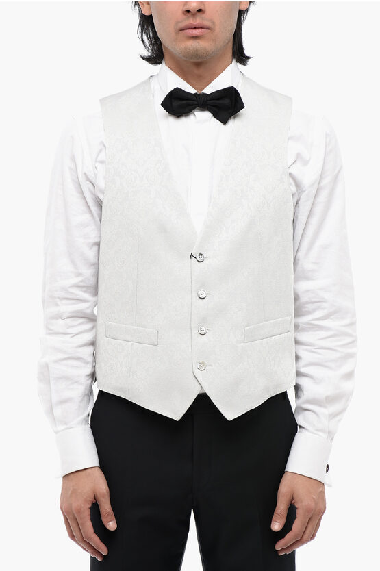 Corneliani Cc Collection Anthemion-print Refined Cermo Waistcoat With 4