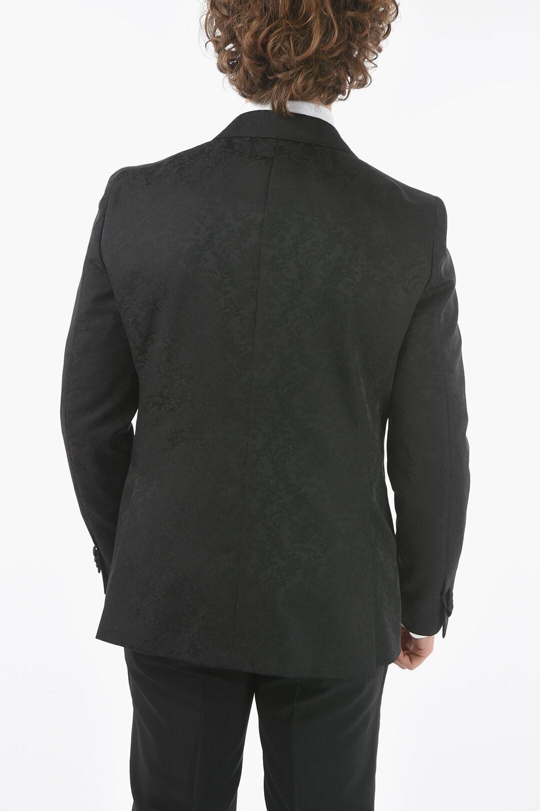 Corneliani CC COLLECTION anthemionprint side vents tuxedo jacket men