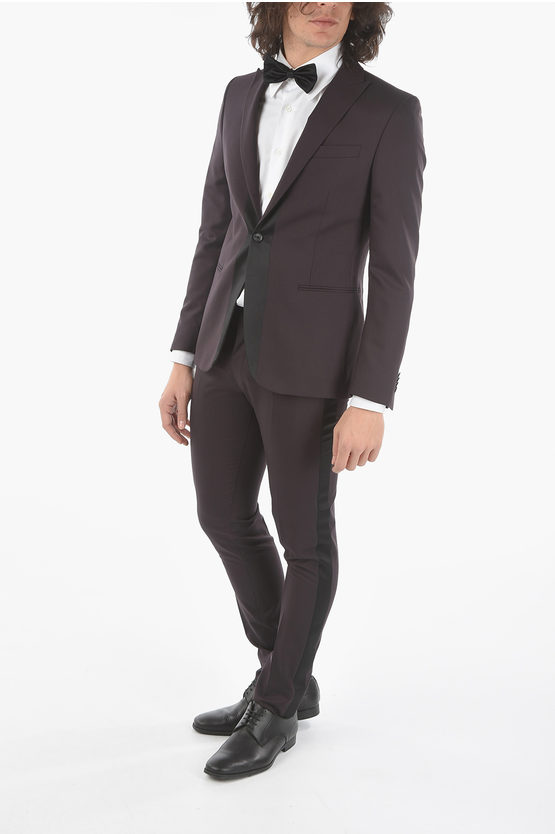 Corneliani Cc Collection Cerim.reset Peak Lapel 1-button Suit With Pipi In Black