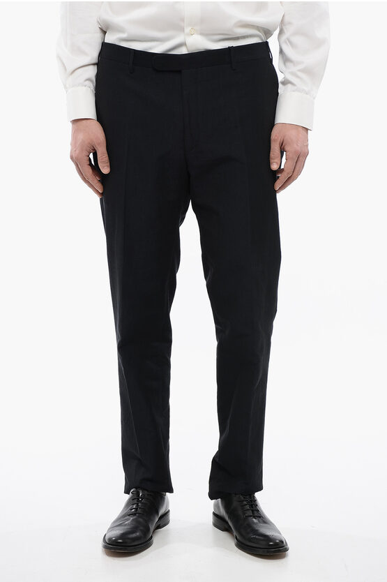 Corneliani Cc Collection Cotton And Linen Right 4-pocketed Pants