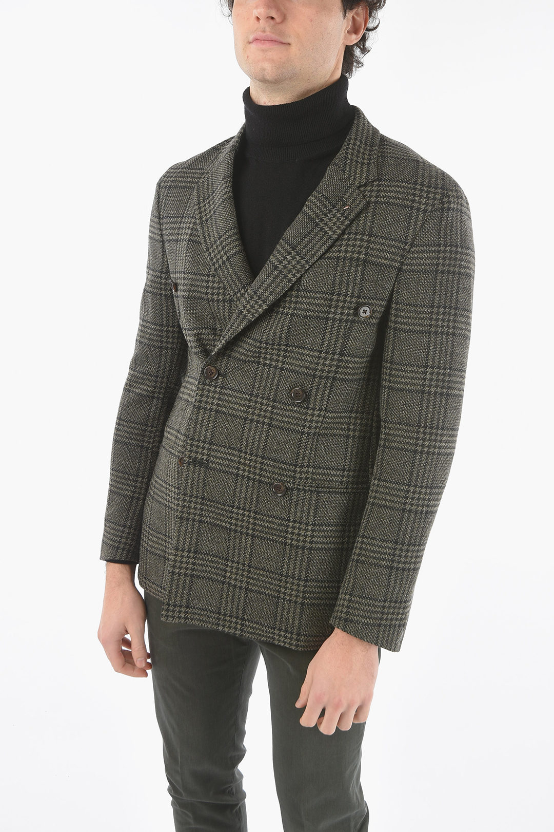 Corneliani CC COLLECTION District Check Motif RESET Double-breasted ...