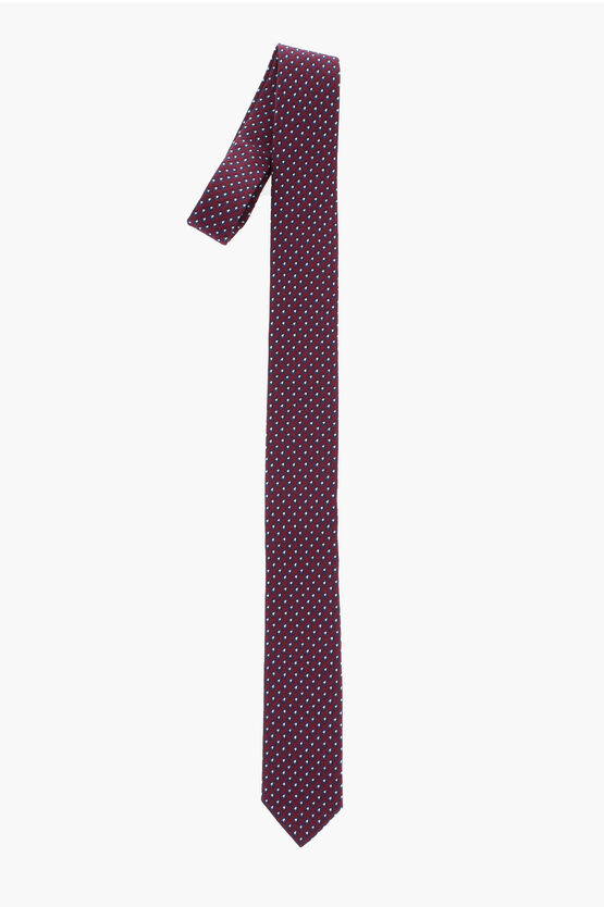 Corneliani Cc Collection Geometric Patterned Silk Tie