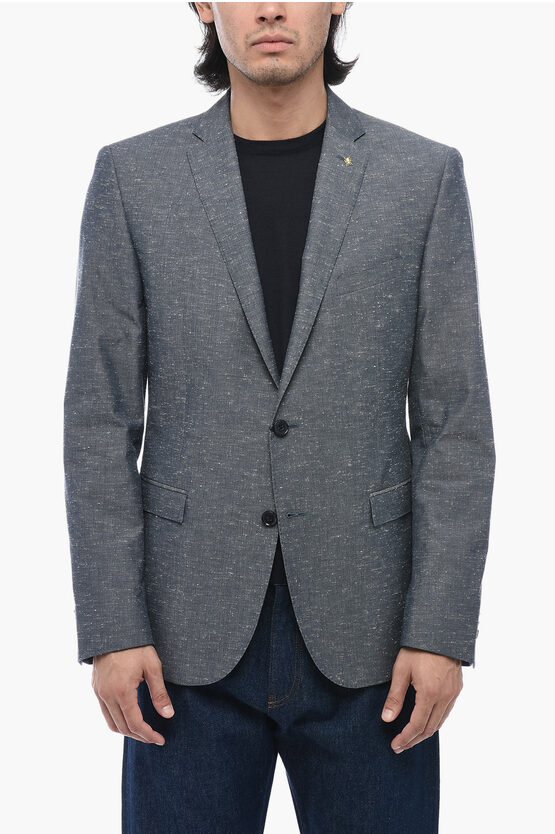 Shop Corneliani Cc Collection Half-lined Blazer With Flap Pockets