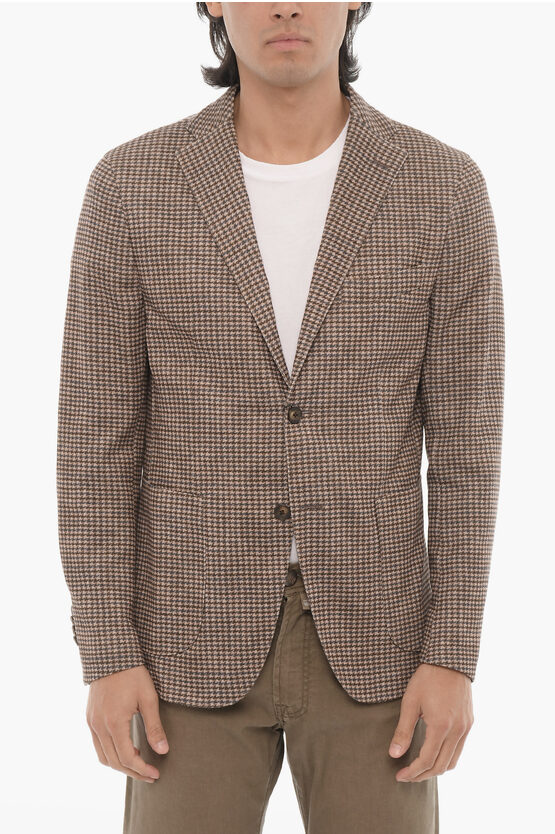Corneliani Cc Collection Half-lined Houndstooth Suit