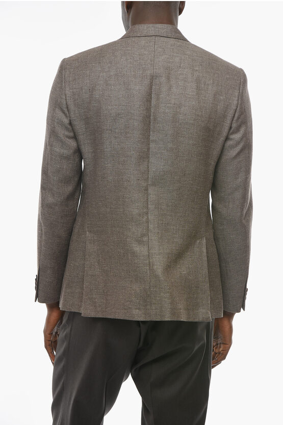 Corneliani CC COLLECTION Half-lined REFINED Blazer with Hopsack Pattern ...