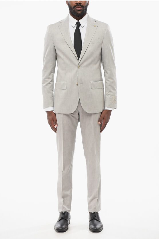 Corneliani Cc Collection Half-lined Refined Cotton Blend Suit Grösse 50