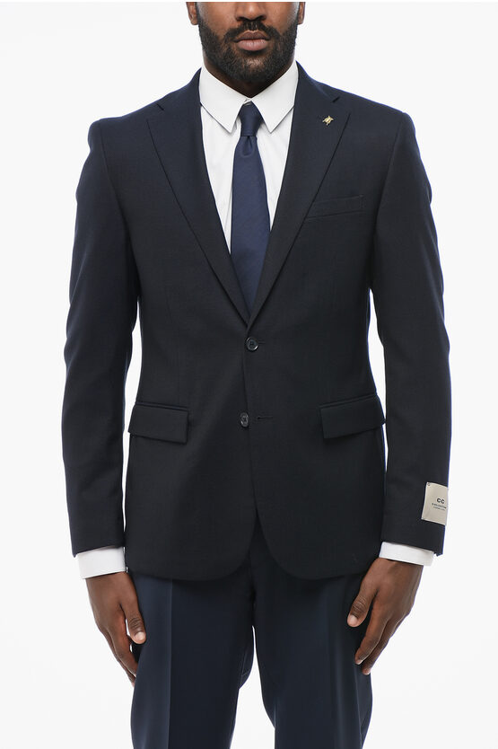 Corneliani Cc Collection Half-lined Refined Virgin Wool Blazer Grösse 52