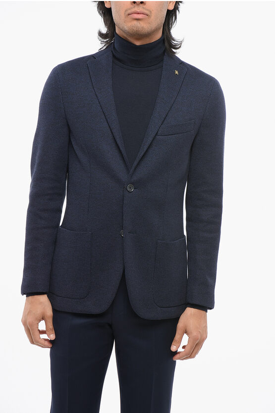 Corneliani Fulltime Cc Collection Wool Blend Blazer With Welt Pockets