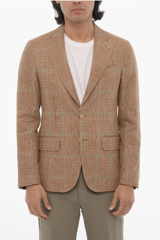 Shop Corneliani Cc Collection Half-lined Retailored Suit With Check Pattern