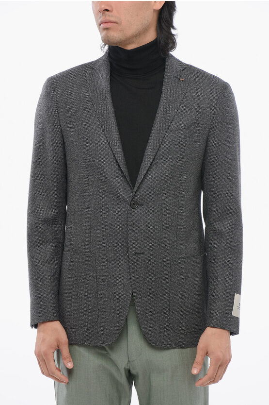 Corneliani Cc Collection Hopsack Right Blazer
