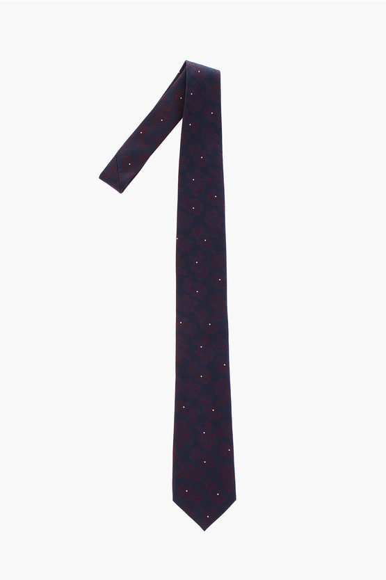 Shop Corneliani Cc Collection Jacquard Silk Paisley Tie