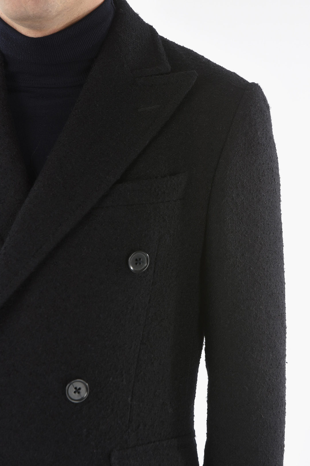 Corneliani CC COLLECTION Lined Coat with Flap Pocket men Glamood Outlet