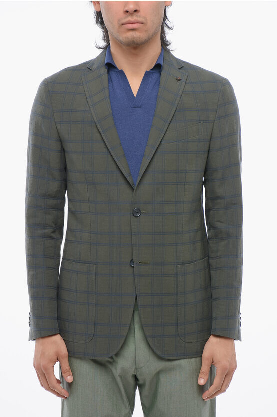 Corneliani Cc Collection Linen-blended Right Blazer