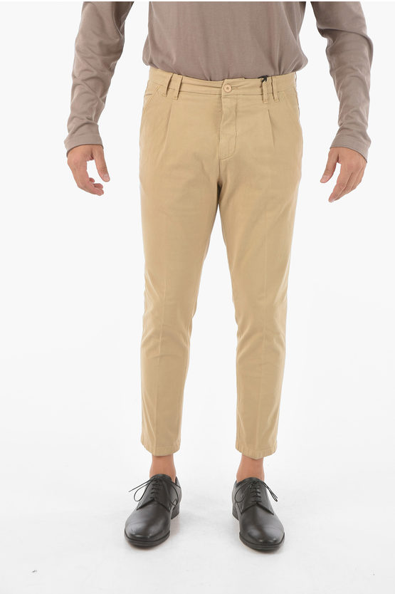 Corneliani Cc Collection Mid Waist Chinos In Neutral