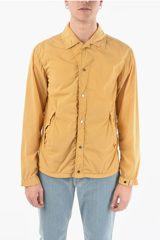 Corneliani Cc Collection O.wear Nylon Jacket With Silver Buttons In Orange