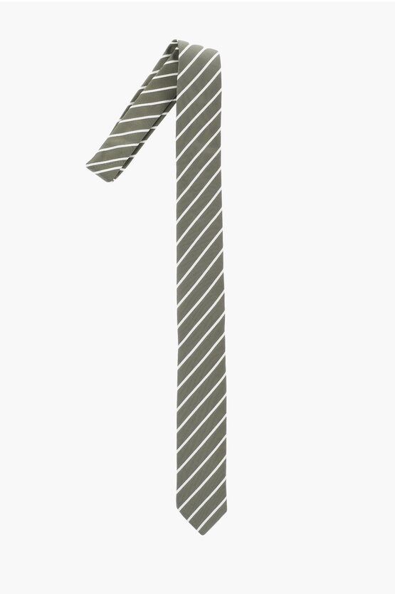 Corneliani Cc Collection Oblique Striped Silk Tie