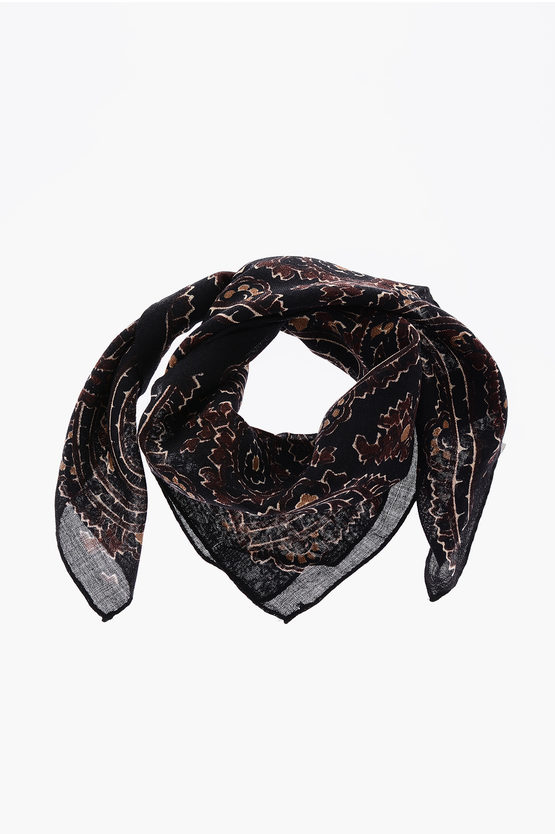 Shop Corneliani Cc Collection Paisley Patterned Wool Foulard