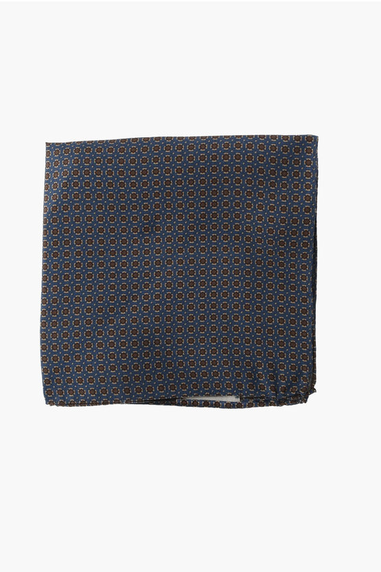 Corneliani Cc Collection Patterned Silk Pocket Square
