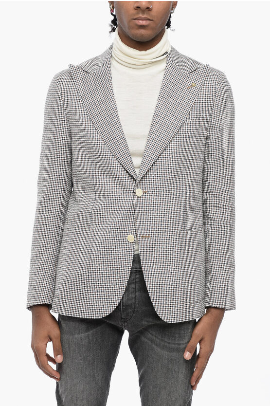 Shop Corneliani Cc Collection Peak Lapel Reward Houndstooth Motif Blazer