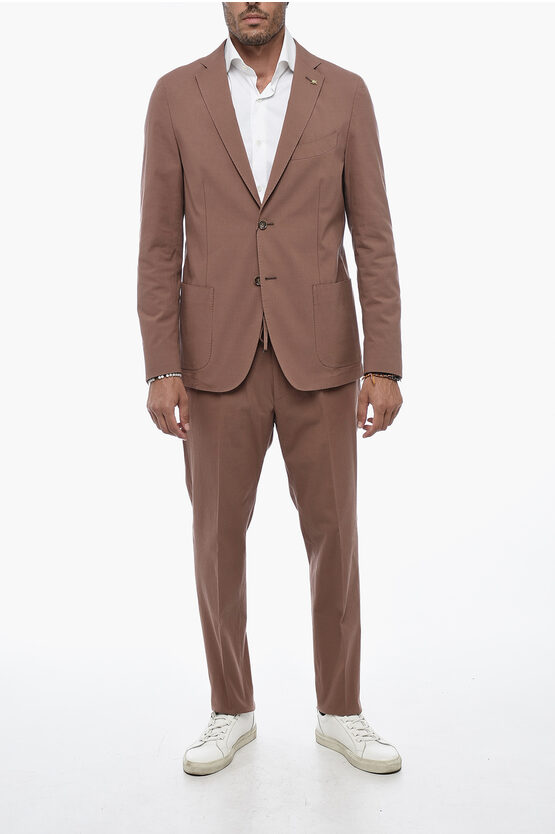 Shop Corneliani Cc Collection Piquet Cotton Reward Unlined Suit