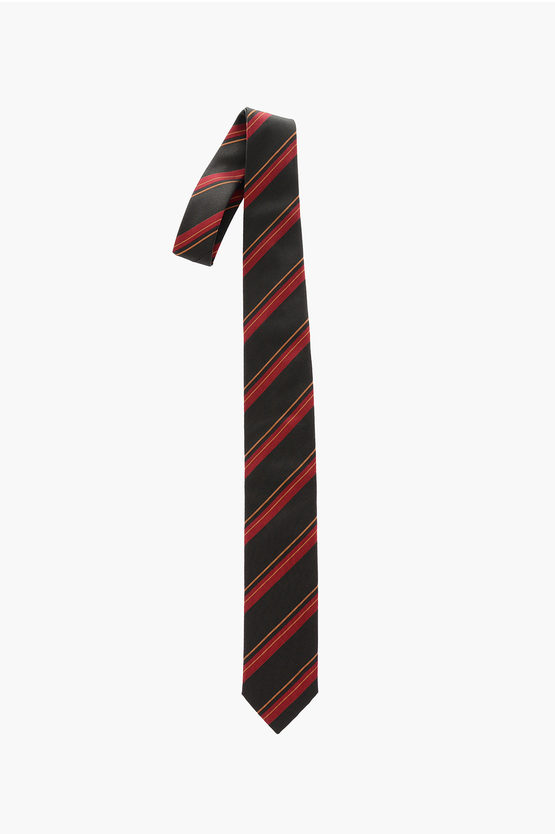 Corneliani Cc Collection Regimental Striped Silk Tie In Multi