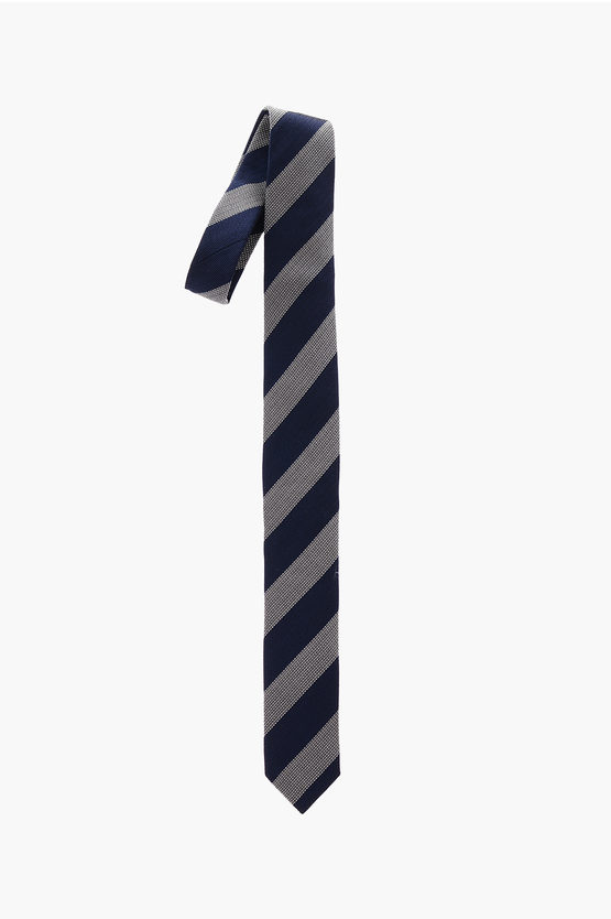 Corneliani Cc Collection Regimental Striped Tie In Black