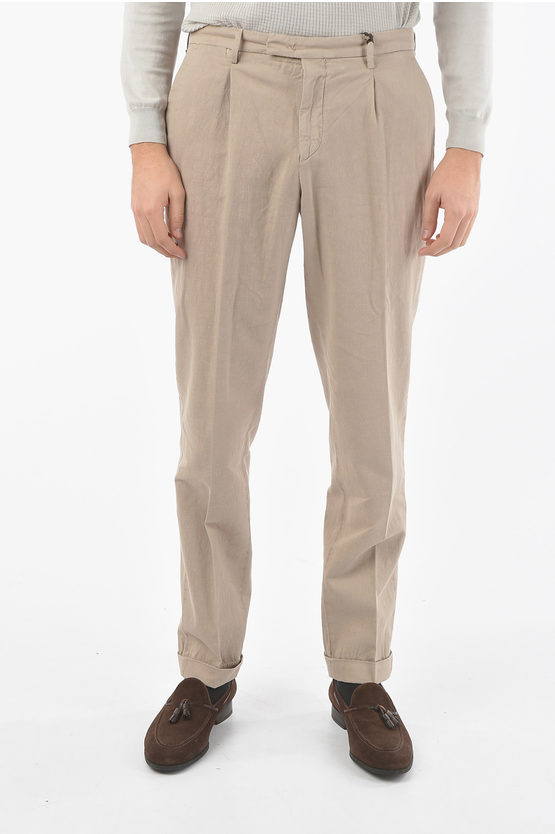 Corneliani Cc Collection Regular Fit Single Pleat Trousers In Neutral