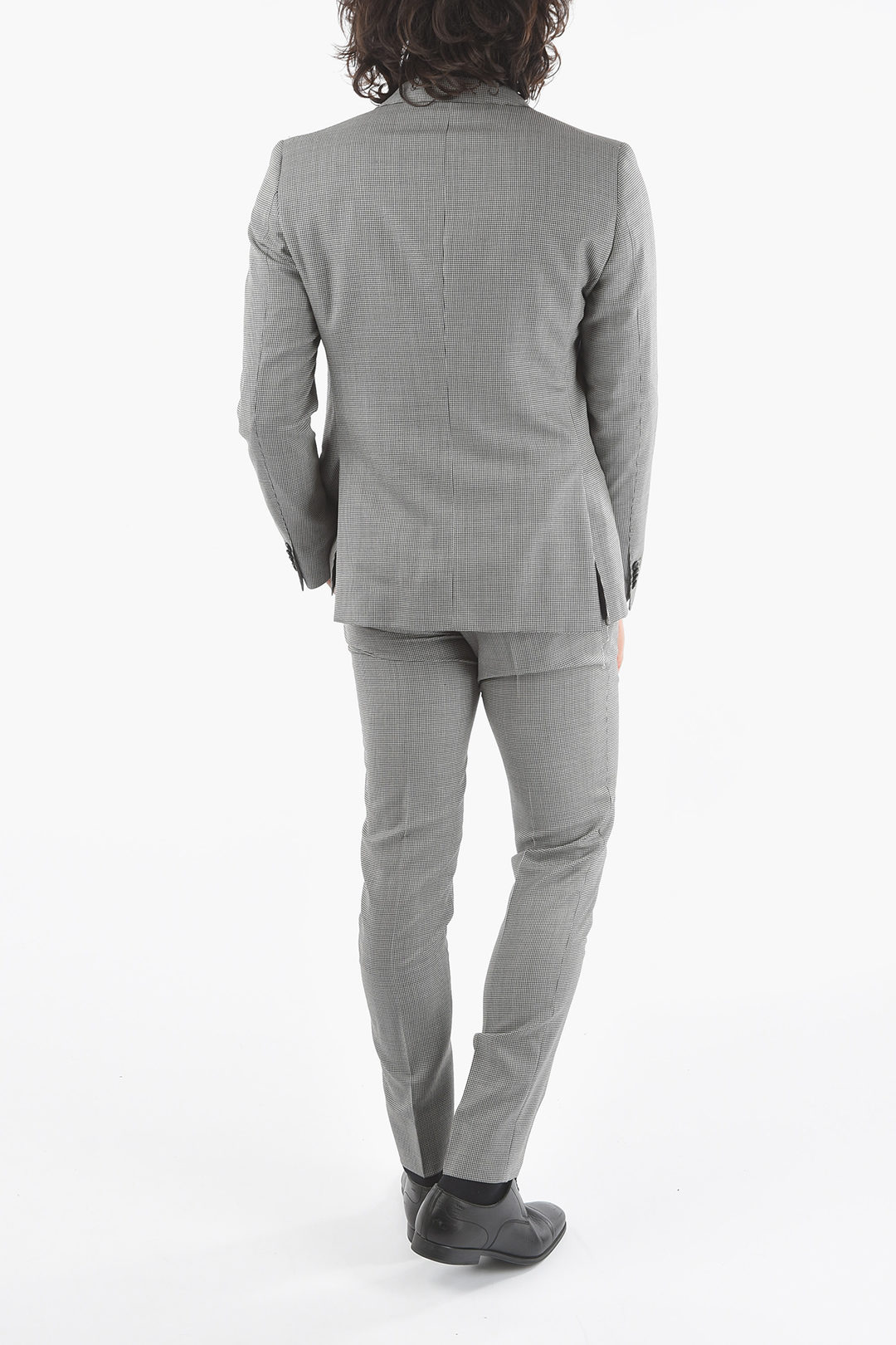 Corneliani CC COLLECTION RESET Lined Houndstooth Suit with Flap Pocket