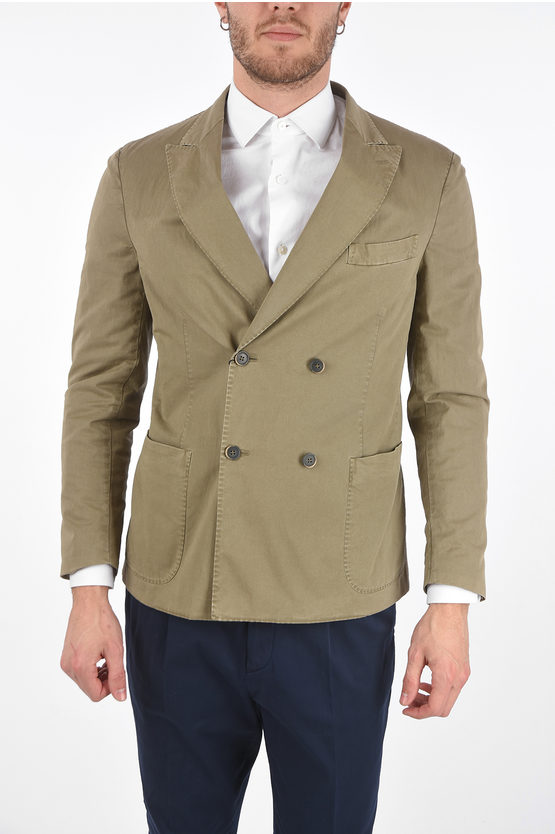 Corneliani Cc Collection Side Vents Drop 8r Double-breasted Sportswear In Green