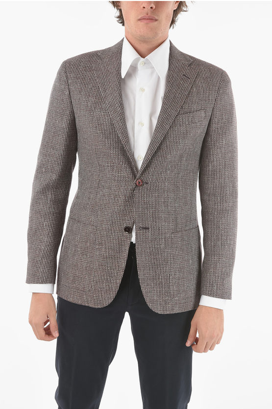 Corneliani Cc Collection Side Vents Notch Lapel Refined 2-button Blazer In Gray